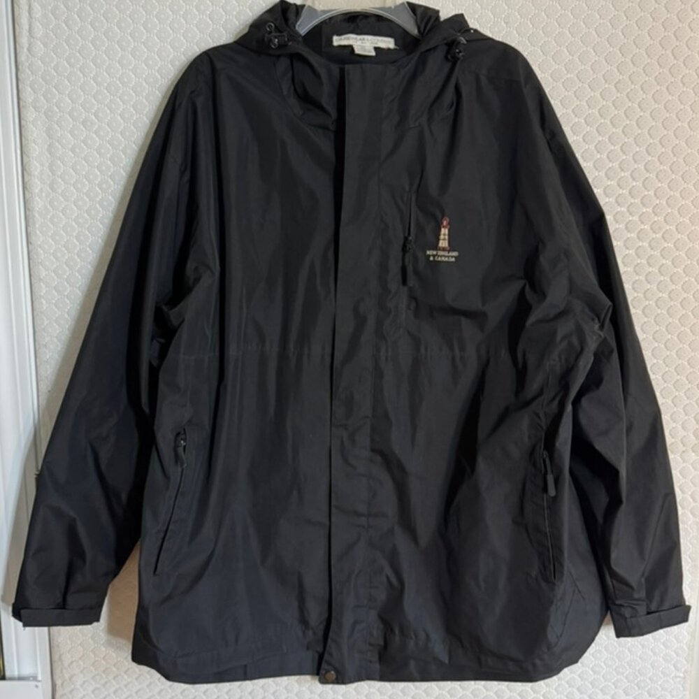 Mens CruiseWear & Co Hooded Windbreaker Full Zip Water Resistant Jacket Sz. XXL
